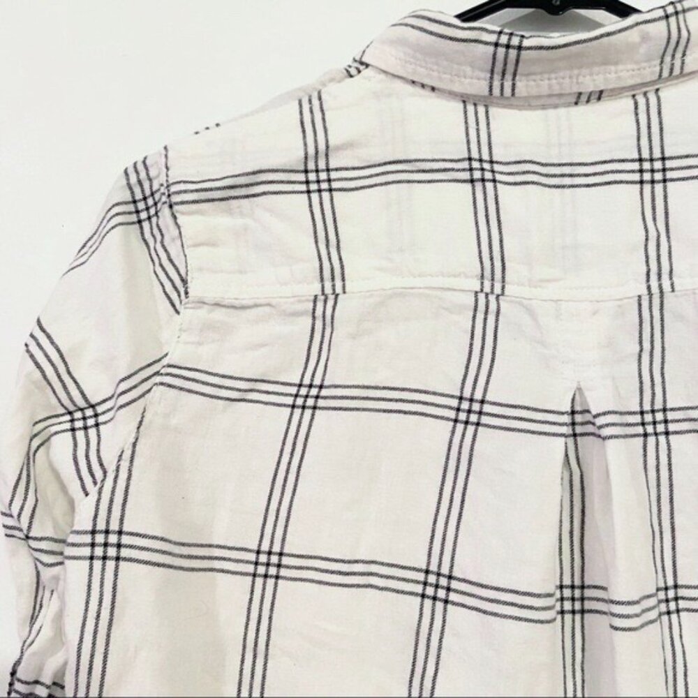 Plaid Cotton Button Down | Sz 2 - Picture 4 of 6